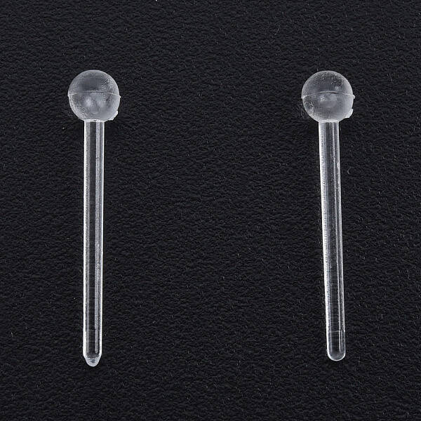 Plastic Tiny Ball Stud Earrings
