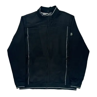 Adidas Fleece Jacket - Large Black Polyester