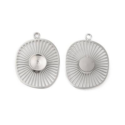 Non-Tarnish 304 Stainless Steel Pendant Cabochon Settings