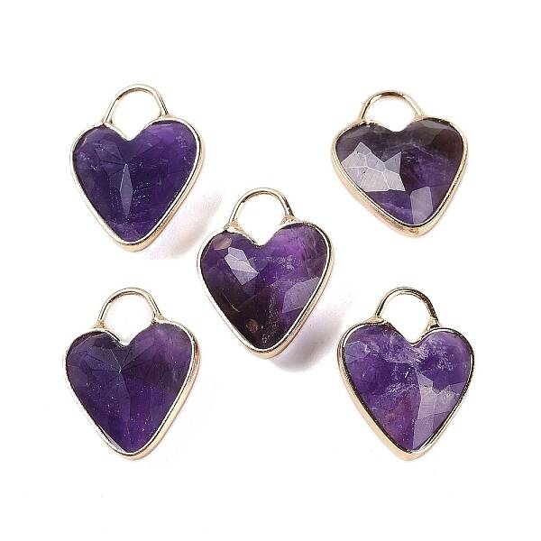Natural Amethyst Faceted Pendans