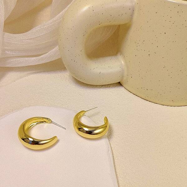 Ring Alloy Stud Earrings