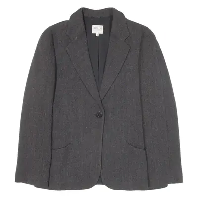 ARMANI COLLEZIONI Womens Blazer Jacket Black Knit M