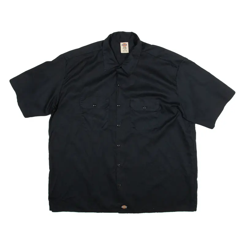 DICKIES Mens Plain Shirt Black 2XL