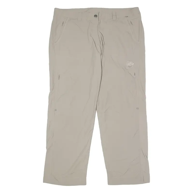 MAMMUT Outdoor Womens Trousers Grey Regular Wide-Leg Nylon W38 L28