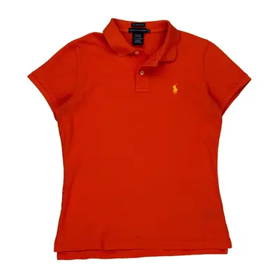 Ralph Lauren Polo Shirt - Large Orange Cotton
