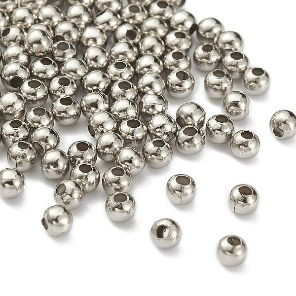 Non-Tarnish 304 Stainless Steel Round Seamed Beads