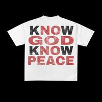 Know God, Know Peace, No God, No Peace Graphic T-Shirt – Faith-Based Inspirational Quote Tee, Religious Casual Wear graphic...