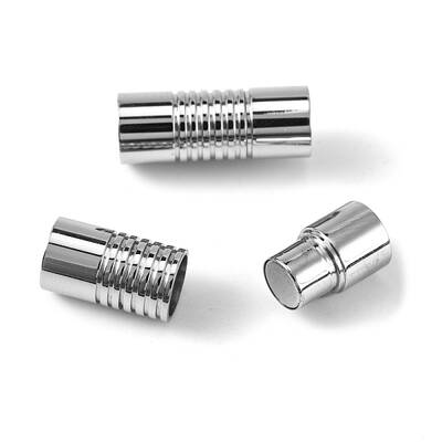 Tarnish Resistant 304 Stainless Steel Magnetic Clasps with Glue-in Ends