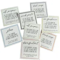 Homemade Cleaner Recipes for Your Home - 8 Self Adhesive Stickers for Cleaning Labels - Organize Your Supplies with Clear Inf...