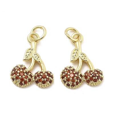 Brass Micro Pave Cubic Zirconia Pendants