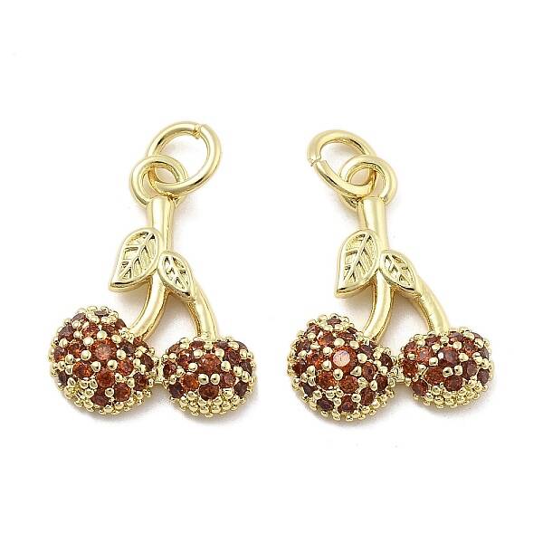 Brass Micro Pave Cubic Zirconia Pendants