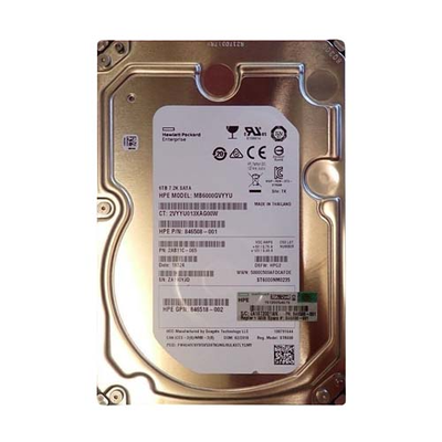 846508-001 HP 6TB 7200RPM SATA 6GB/s Hot-Pluggable 3.5-Inch LPc Hard Drive for ProLiant Gen8/Gen9/Gen10/Gen10+/Gen11 Servers