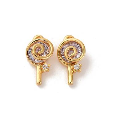 Brass Micro Pave Cubic Zirconia Pendants