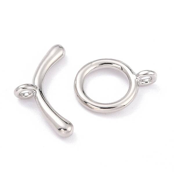 Rack Plating Brass Toggle Clasps