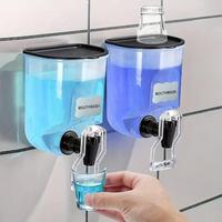 Wall Mounted Soap Dispenser, 1 Count Multifunctional Storage Liquid Dispenser, Kitchen Bathroom Storage & Organization Suppli...