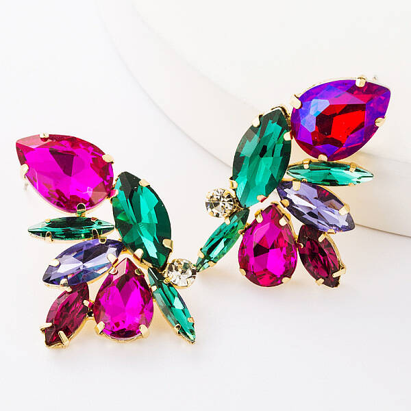 Sparkling Alloy Rhinestone Ear Studs for Women