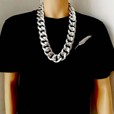 Unisex Thick CCB Plastic Cuban Link Chains Necklaces