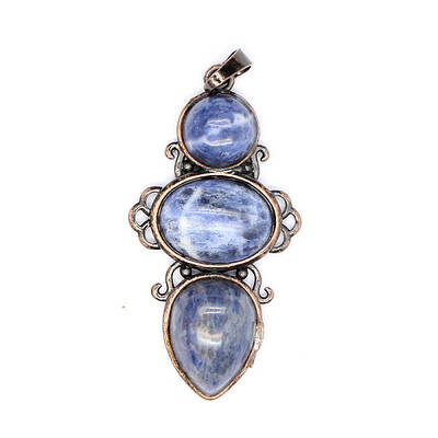 Retro Natural Sodalite Pendants