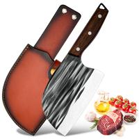 2 Piece Chef's Knife Set with Sheath for Home Meat and Vegetable Chopping Bone Chopping Outdoor Barbecue Camping Picnic High ...