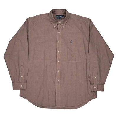 Blake Ralph Lauren Checked Shirt - XL Red Cotton