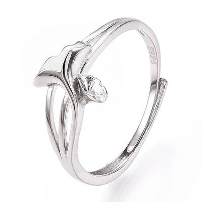 925 Sterling Silver Adjustable Ring Settings