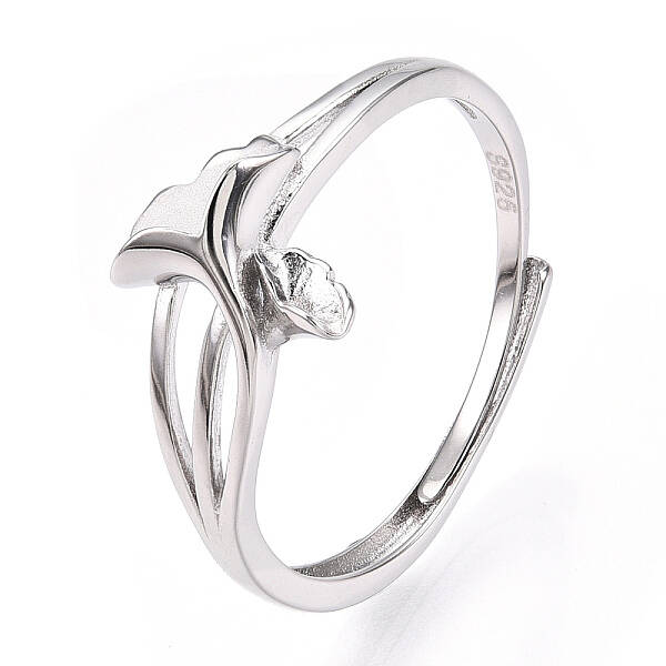 925 Sterling Silver Adjustable Ring Settings