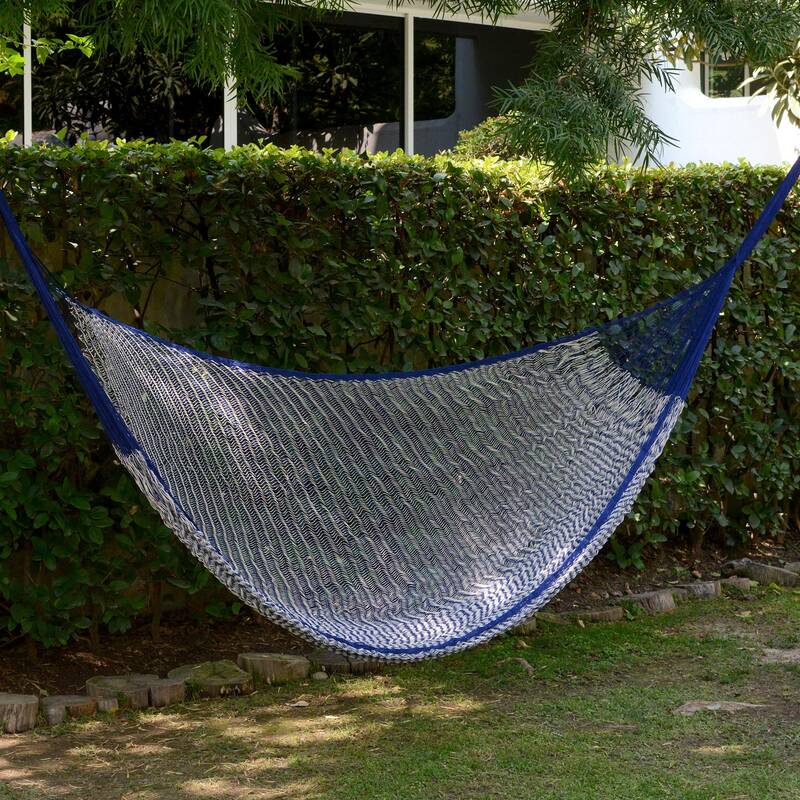 NOVICA Ocean Waves Hand Woven Mayan Rope Hammock