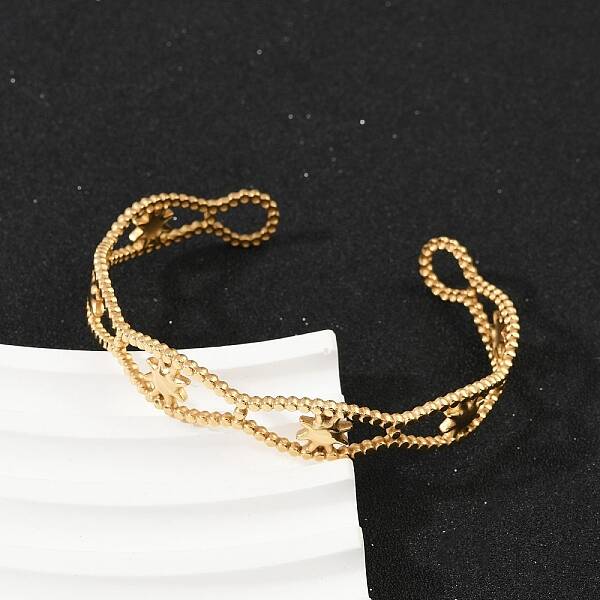 304 Stainless Steel Cuff Bangles for Women