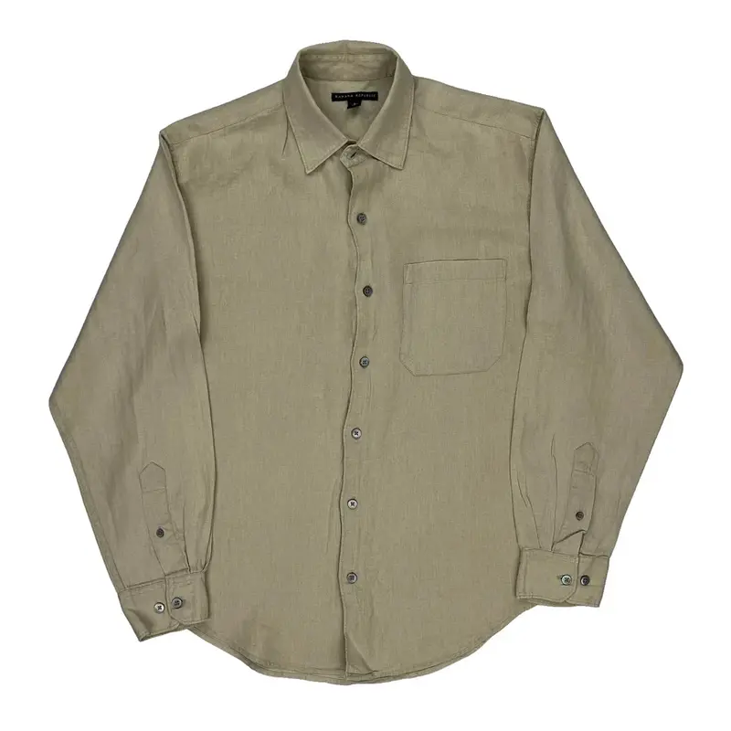 Banana Republic Shirt - Small Beige Cotton Blend
