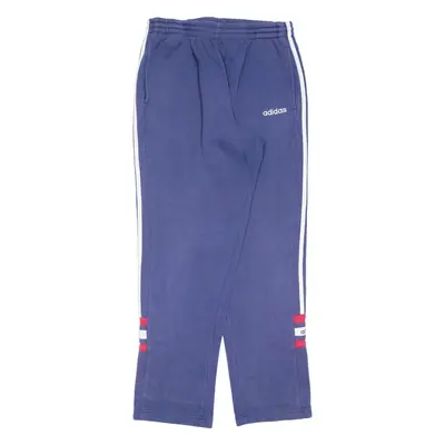 ADIDAS Mens Sweatpants Blue Wide-Leg M W30 L31