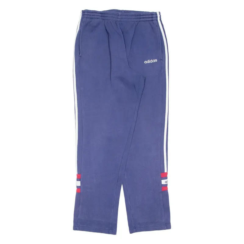 ADIDAS Mens Sweatpants Blue Wide-Leg M W30 L31