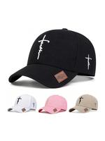Faith Letter & Cross Embroidery Baseball Cap, Casual Outdoor Sports Hat for Men & Women, Adjustable Sun Protection Cap for Da...
