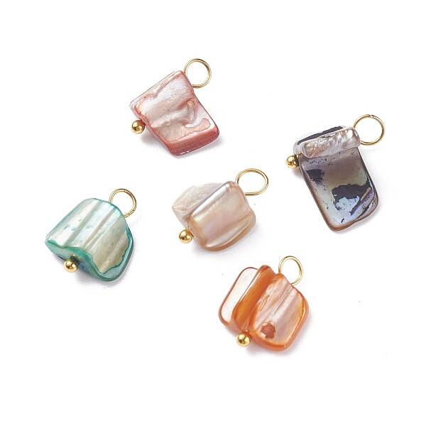 Natural Dyed Shell Charms