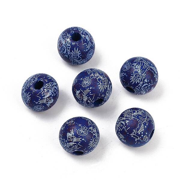 Independence Day Theme Wood European Beads