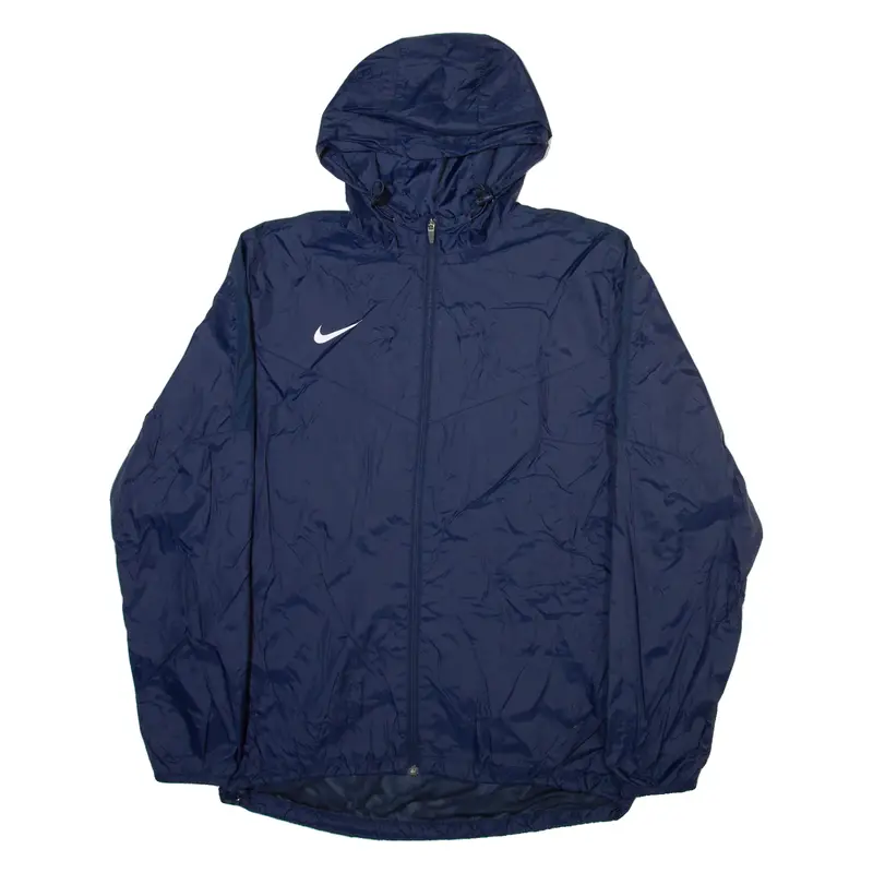 NIKE Mens Track Jacket Blue Hooded L