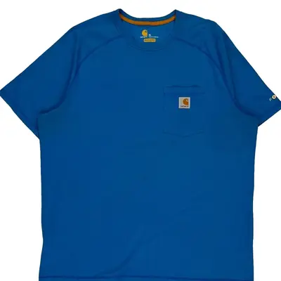 Relaxed Fit Carhartt T-Shirt - XL Blue Cotton Blend
