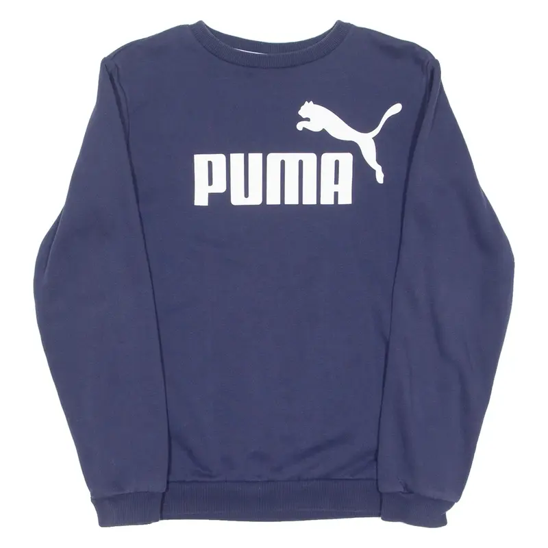 PUMA Boys Sweatshirt Blue Crew Neck 15-16Y