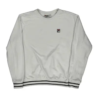 Fila Sweatshirt - 2XL White Cotton Blend