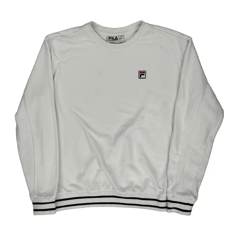Fila Sweatshirt - 2XL White Cotton Blend