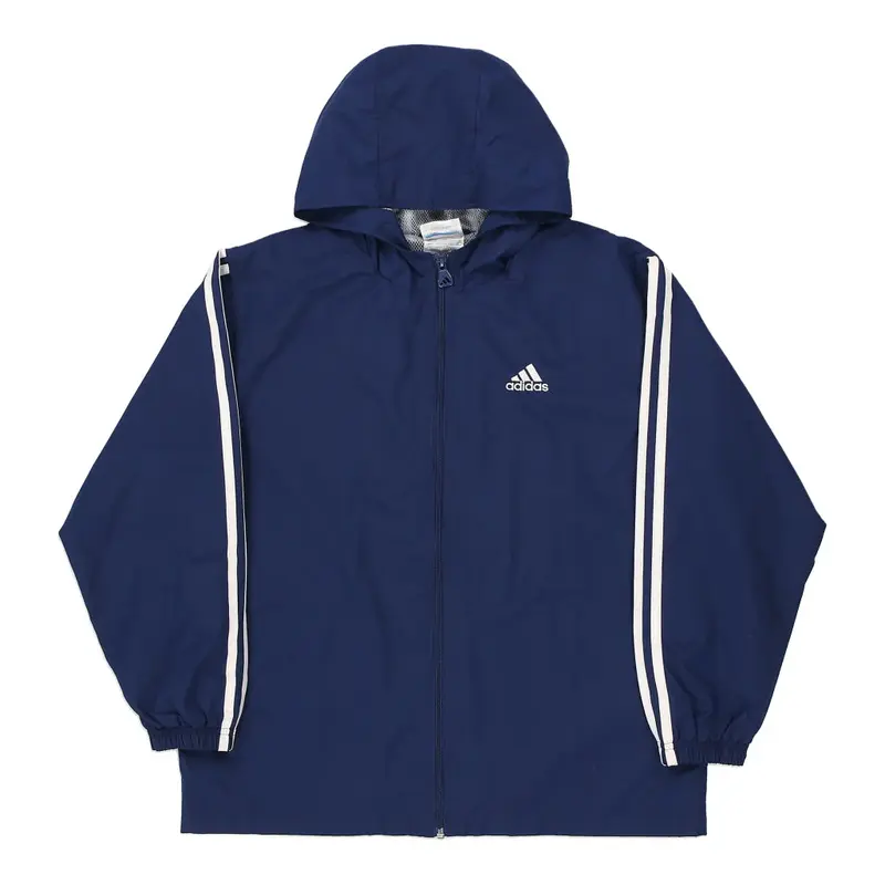Age 14-16 Adidas Jacket - Small Navy Polyester Blend