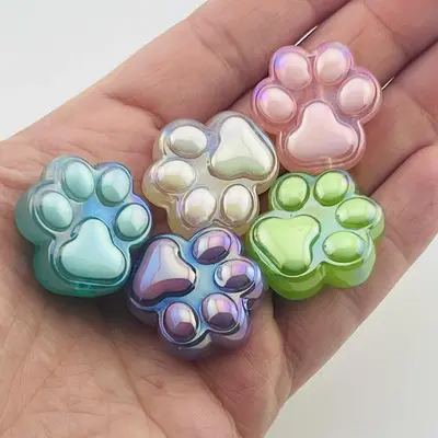 Big Paw Acrylic Beads - Unique Crafting Supplies for Jewelry Making - Includes Various Shapes for Personalized Gifts