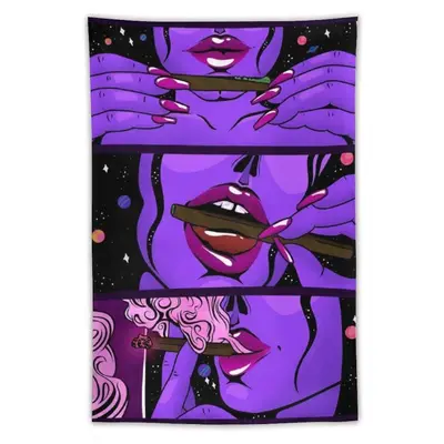 Cool Girl Art Mysterious Design Tapestry for Home Decor, 1 Count Wall Hanging Blanket for Mean Girls Decorations, Wall Backdr...
