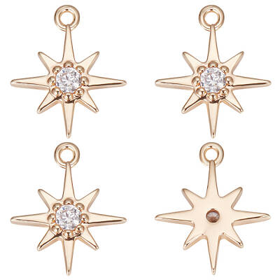 Brass Cubic Zirconia Charms
