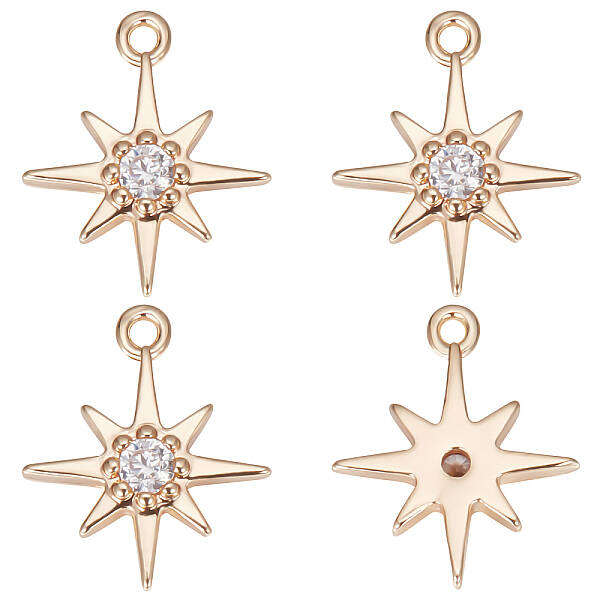 Brass Cubic Zirconia Charms