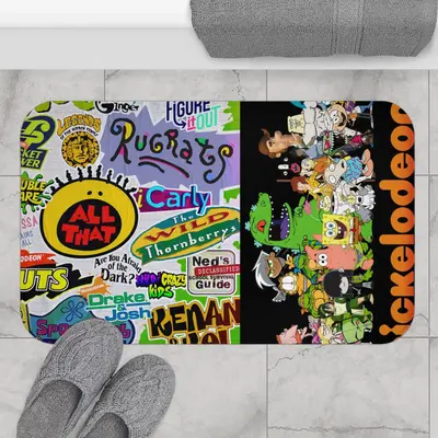 Nostalgic cartoon  Bathroom  Mat
