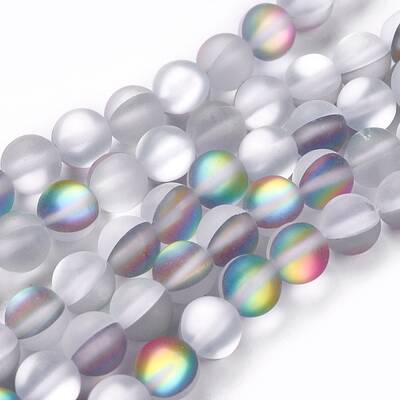 Synthetic Moonstone Beads Strands