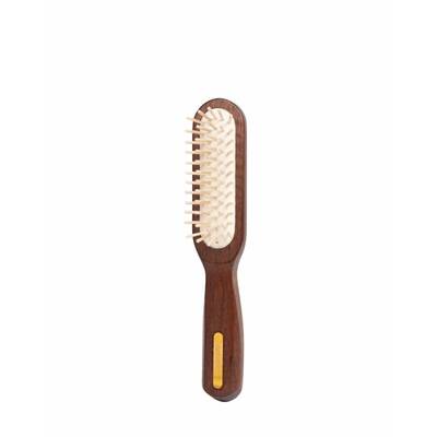 Tek - Rectangular Brush with Short Pins in Ovangkol Wood