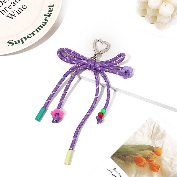 Polyester Braided Rope Bowknot Hanging Ornaments