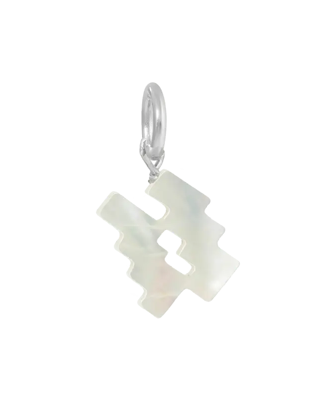 MOP Zodiac Charm | Metal Color: Silver | Sign: Aquarius