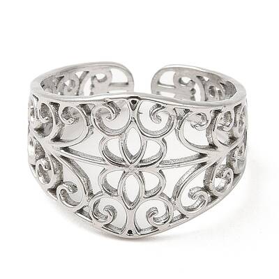 Non-Tarnish 304 Stainless Steel Open Cuff Rings